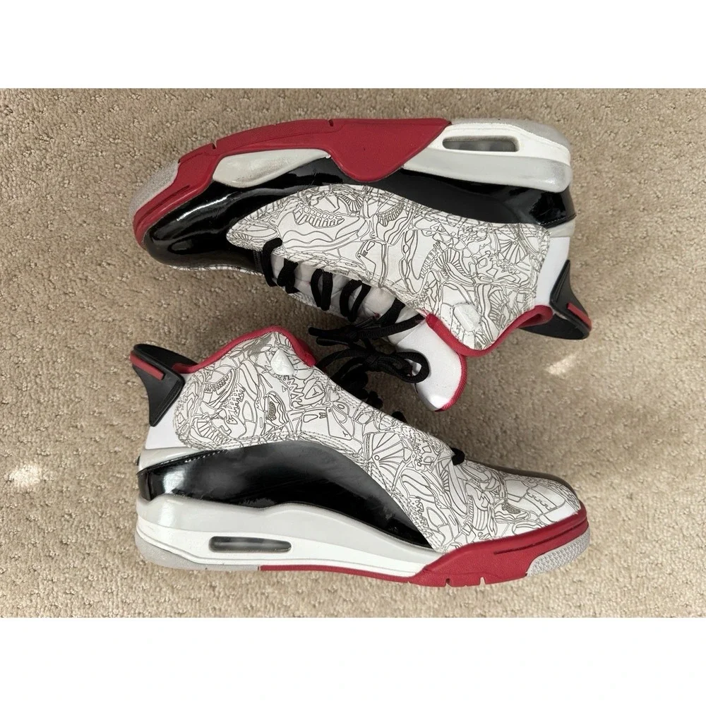 AIR JORDAN Nike Dub Zero Men Chicago Red White Sneakers Shoes (311046-160)Size 8